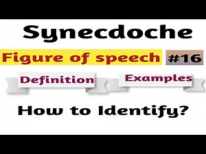 Synecdoche -figure of speech
