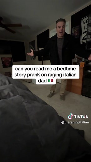 i juss wanted a bedtime story read to me dude 😂 #foryoupage #foryou #fyp #fypp #fy #viral #rage #funny #raging #italian #dad #fypage #theragingitalian #prank