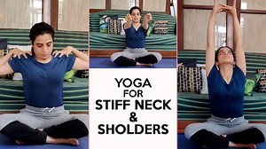 Release neck and shoulder tension that you collect from daily routine. Try thee easy and effective yoga poses to relax your stiffness. #FitTak | Fit Tak