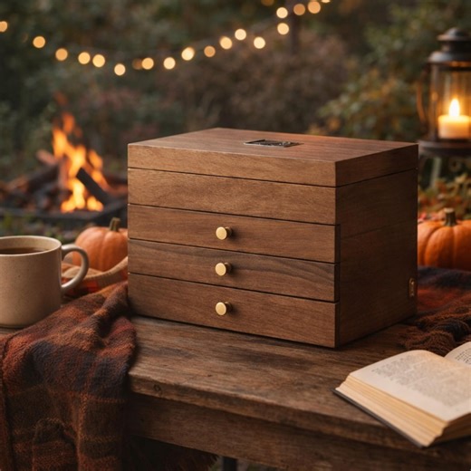 Large Walnut Wood Jewelry Chest With Multi-layer Drawers - Etsy Canada
