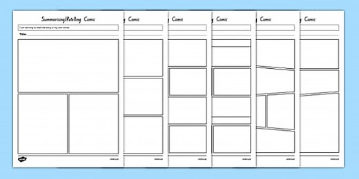 Summarising and Retelling Comic Storyboard Template