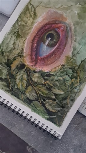mixed Media art || realistic eye painting #art #trending #drawing #sketch #eyes