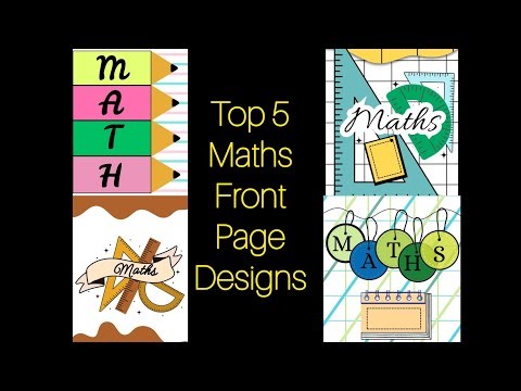 Creative 5 Maths Front Page Designs | School Projects| Assignment