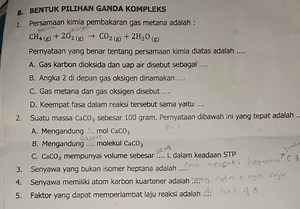 The chemical equation for the combustion of methane gas is:   ... | Filo