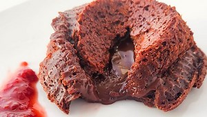 Gâteau au cœur coulant au chocolat sans farine