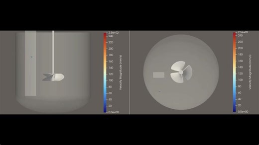 Time-Resolved Flow Field – Propeller + Baffles (500 RPM) | Jocelyn Doucet