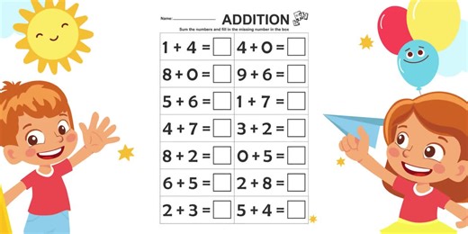 15 Printable Addition Worksheets, Simple Addition Printables, Single Digit Math, Kindergarten and 1st Grade Math, A4 & US Letter - Etsy