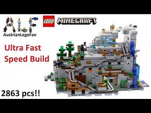 Ultra Fast Speed Build Lego Minecraft 21137 The Mountain Cave