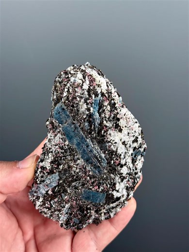 Rare Blue Kyanite With Garnet Mineral Specimen - Etsy Canada