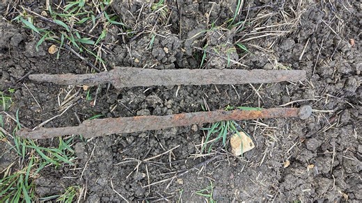 The discovery of two ancient swords