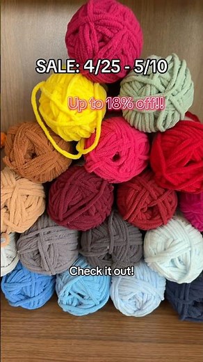 For a limited time! #yarn #crochet #chenille #sale