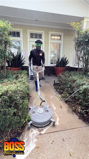 Watch the dirt disappear in real time! Boss Power Wash tackling tough concrete stains right here in Orlando, FL. Professional concrete cleaning and pressure washing that makes surfaces look brand new. #ConcreteCleaning #OrlandoPressureWashing #CommercialPressureWashing #BossPowerWash #ExteriorCleaning