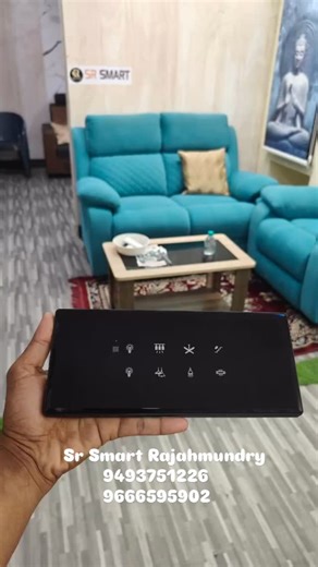8 modular glass smart switch boards #home #smart #rajahmundry #kakinada #vizag need 9493751226,9666595902 | Srsmart Automation