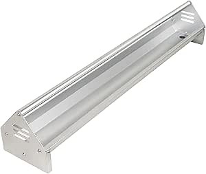 Solution4Patio Galvanized Steel Chicken Feeding Trough W/Crossbar, 45" Long Heavy-Duty Large Capacity Chicken Feeder, Easy to Clean Poultry Feeder Trough, for Chickens, Ducks, Turkeys
