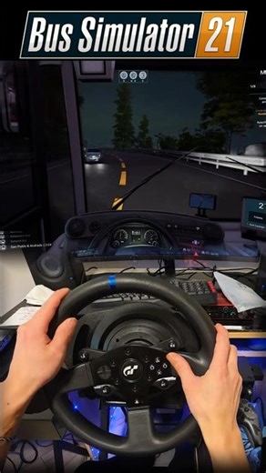 Testing out a night drive on bus simulator 21. #ps5 #gaming #bussimulator21