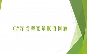 C#浮点型变量赋值问题