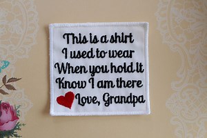 Memory Pillow Patch, This is a Shirt I Used to Wear Square Label With Custom Signature Line Love Papa, Dad, and More, 4x4 Inches - Etsy
