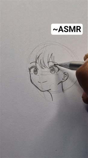 ASMR drawing anime girl 👧 #drawingideas #asmr