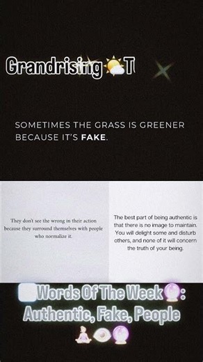 #grandrising #wordsoftheday #words #authentic #fake #people #spiritualcommunity #viral #spiritual