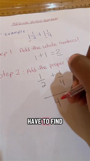 Mastering mixed numbers ➕ Watch and learn how to add them like a pro! #trinidadandtobago #primaryschool #secondaryschool #mathematics #onlinelearning | sarahsuccesslearningtt | Facebook
