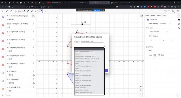 Reflection Animation in Geogebra