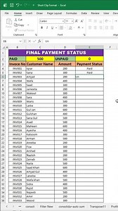 Final Payment Status in Excel | Advanced SUM Function Trick