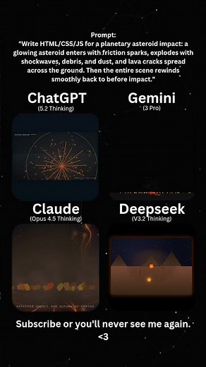 AI Coding Battle: Planetary Asteroid Impact VFX 🌍🔥