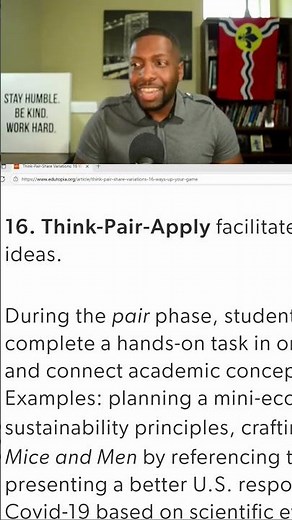 Make Learning REAL with Think-Pair-Apply Method