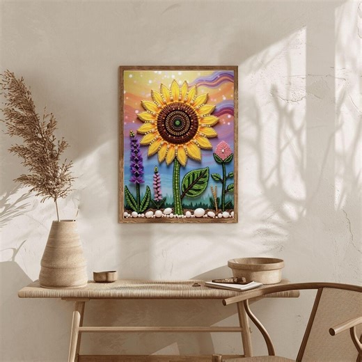Sunflower DIY Diamond Painting Kit No Frame - Crystal Art Craft Project Decoration Gift - Etsy