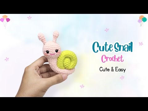 This Tiny Snail Crochet is SO CUTE 🐌💖 Easy Amigurumi for Beginners!