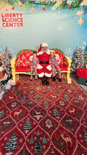 Danielle Gould on Instagram: "ad We had the BEST time at @libertysciencecenter’s Santa’s Pajama Party 🎅✨ Here’s what the kids LOVED: ✨ Gingerbread Express mini train ride ❄️ Snowball “fight” on the sock skating rink 🍦 Making peppermint liquid nitrogen ice cream — SO cool! 🎅 Telling Santa exactly what they want for Christmas 👻 Snapping a pic at Haunted Holiday 📸 So. Many. Photo. Ops. Everywhere. If you’re looking for a festive night out, this one is a WIN. Happening every Friday + Saturday f