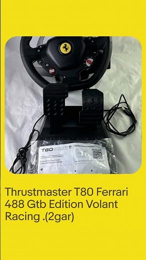 Thrustmaster T80 Ferrari 488 Gtb Edition Volant Racing .(2gar)