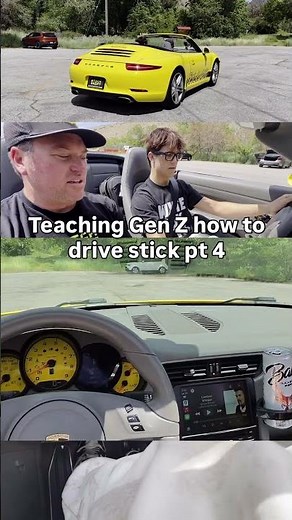 Teaching @sawyercarr_ how to drive stick!