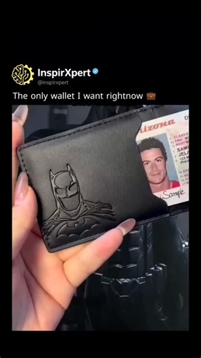 InspirXpert on Instagram: "Wallet & Batman This isn’t just a wallet — it’s pure Batman energy! 🖤 Sleek, bold, and brilliantly designed — when you slide your card in, the face transforms into Batman himself. A fusion of style, creativity, and engineering precision, turning an everyday item into a mini masterpiece. 🦇✨ Because sometimes, even your wallet deserves a hero upgrade. love engineering & science? 👉🏻Follow @inspirxpert 🌟 #batman #wallet #innovation #engineering #design tech gadgets cr