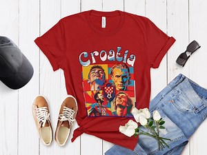 Kroatien Fußball Pop Art T-Shirt und Sweatshirt Fußball Trikot Vintage Fußball Fan Geschenk Spieltag Fußball T-Shirt Sportfan Sweatshirt Geschenk - Etsy.de