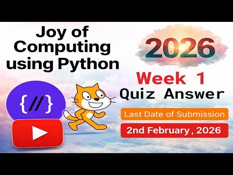 NPTEL Joy of Computing Using Python – Week 1 Quiz Answers 2026 (Proof Included)