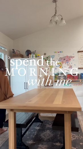 TYPICAL MORNING ROUTINE! ☀️ This is how our mornings typically run at our house! This isn’t always the same and you really have to learn to shift and change especially with three littles. But this is our ideal and typical morning together. Honestly slow mornings are one of my favorite things about our homeschool days! 🫶🏻