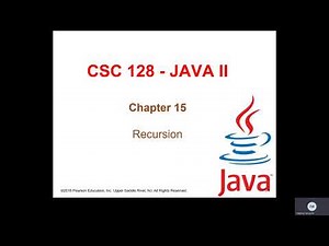 Java II Chapter 15 Class 1 Simple Recursion