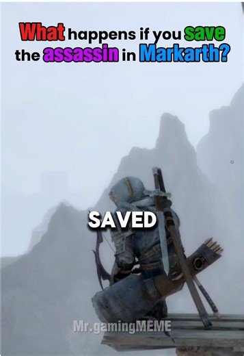 What happens if you save the assassin? #skyrim #skyrimtiktok #skyrimgameplay #elderscrolls #gamingclip