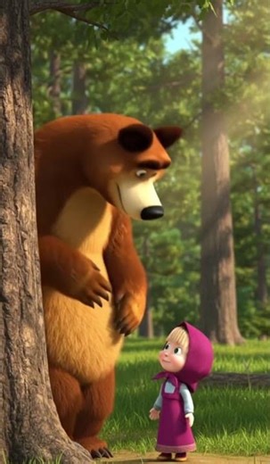 Masha and the Bear talking together 🌷🌷🌷🌷