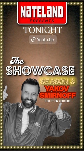 Excited to perform live on the Nateland YouTube tonight at 6:00 CT. Here’s the link: https://youtu.be/j17ShAD0wJc?si=zAcHuM2ms0MNWnjP | Yakov Smirnoff