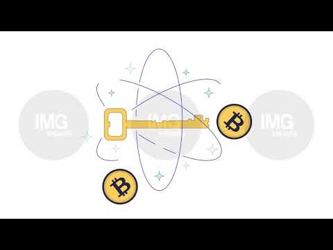 Bitcoin cryptography 2D animation