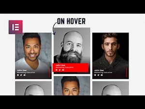Cool team member area with nice hover effect | elementor tips and tricks