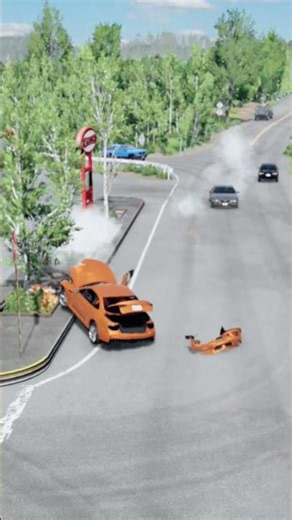 Realistic Highway Car Crashes #388 - BeamNG Drive