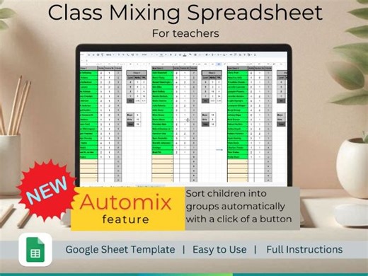 Class Mixing Sheet | Class List | Organiser | Teaching Resources