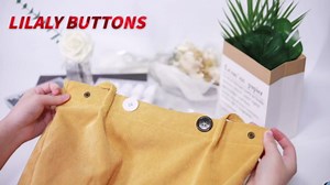 Lilaly 100 pcs Yellow Buttons for Crafts, 5 Sizes Mixed Round Sewing Buttons for Clothes, Suitable for for DIY Crafts, Coats, Shirts, Pants, Shorts