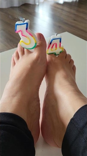 Feet With Birthday Candles 🎂 #asmr