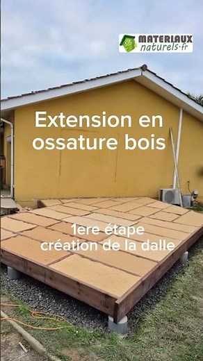 Agrandir sa maison avec une extension ossature bois et isolée avec des matériaux biosourcés #dalle