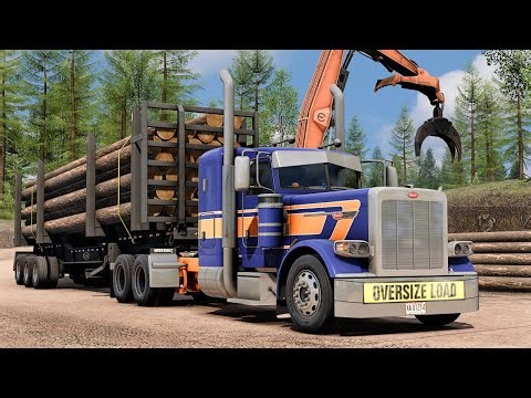 This 800HP Peterbilt 389 Hauling Logs Is Insane | ATS 1.57