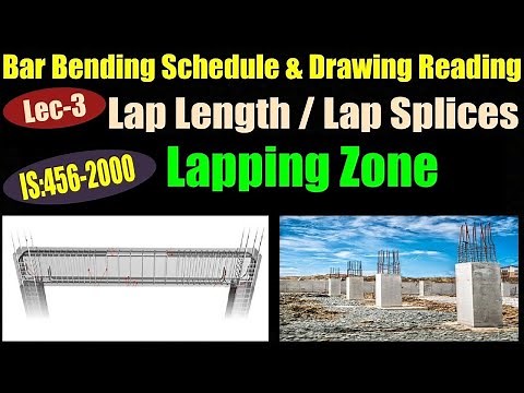 Lap Length | Lap Splices | Overlapping Length | Lapping Zone In different Structural Members| IS:456